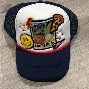 Top Golf Navy and White Trucker Hat with Patches